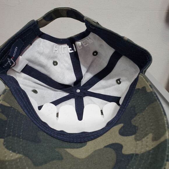 Tommy Hilfiger TH Logo Camo Baseball Trucker Hat Cap Cotton OSFA Strapback NEW - Picture 5 of 10